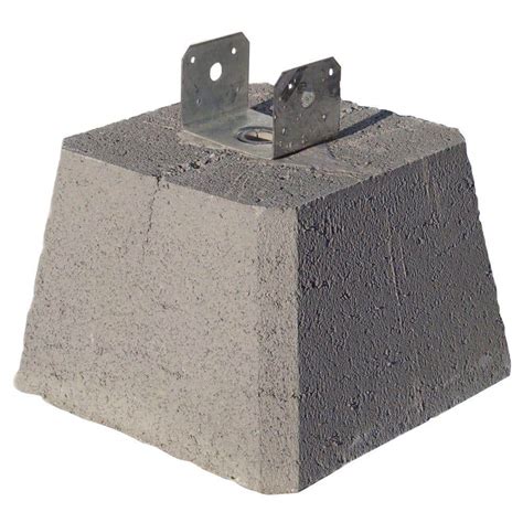 concrete blocks with metal bracket|metal pier bracket.